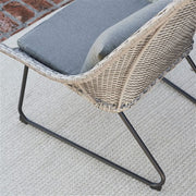 Hanover - 3pc Seating Set: 2 steel side chairs, accent table - Gray-United Backyard