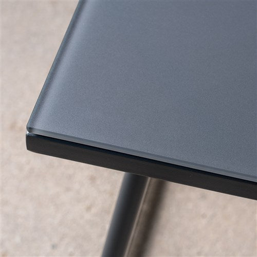 Hanover - 3pc Seating Set: 2 steel side chairs, accent table - Steel/White-United Backyard