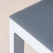 Hanover - 4pc Seating Set: sling loveseat, 2 sling side chairs, coffee table - White/Gray-United Backyard