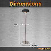 Hanover - 6.8' Electric Infrared Carbon Stand Lamp with Two Heat Levels - Black/Silver-United Backyard