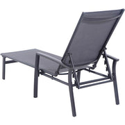 Hanover - Aluminum Sling Chaise Lounge - Gray/Aluminium-United Backyard