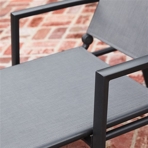 Hanover - Aluminum Sling Chaise Lounge - Gray/Aluminium-United Backyard