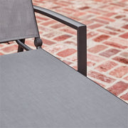 Hanover - Aluminum Sling Chaise Lounge - Gray/Aluminium-United Backyard