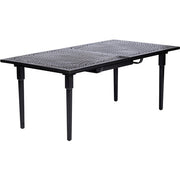 Hanover - Brigantine 7pc: 6 Sling Swivel Rockers, Expandable Cast Dining Table - Cast/Tan-United Backyard