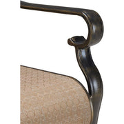 Hanover - Brigantine 9pc: 8 Sling Swivel Rockers, Expandable Cast Dining Table - Cast/Tan-United Backyard