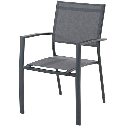 Hanover - Cameron 11pc: 10 Aluminum Sling Chairs, 63-94" Aluminum Extension Table - Gray/Gray-United Backyard