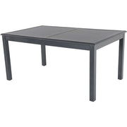 Hanover - Cameron 7pc: 6 Aluminum Sling Folding Chairs, 63-94" Alum Extension Table - Gray/Gray-United Backyard