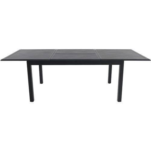 Hanover - Cameron 7pc: 6 High Back Padded Sling Chairs, 63-94" Alum Extension Table - Gray/Gray-United Backyard