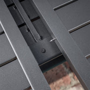 Hanover - Cameron 9pc: 8 Aluminum Sling Chairs, 63-94" Aluminum Extension Table - White/Gray-United Backyard