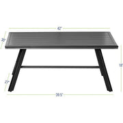 Hanover - Commercial Aluminum Coffee Table - Gunmetal-United Backyard