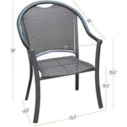 Hanover - Commercial woven aluminum dining chair - Woven-United Backyard