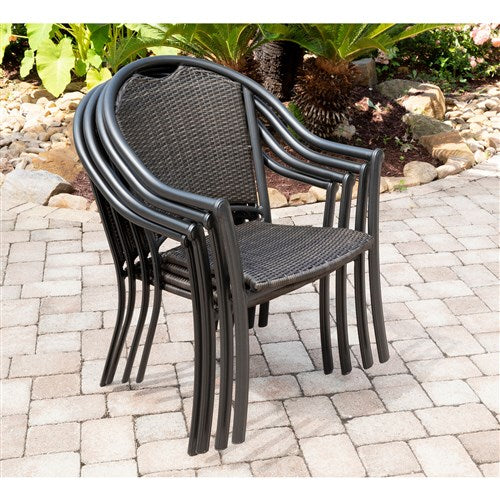 Hanover - Commercial woven aluminum dining chair - Woven-United Backyard