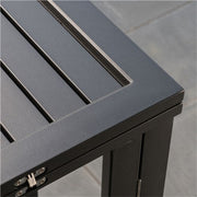 Hanover - Conrad 5pc Dining Set: 4 Alum Sling Chairs and Folding Table - White/Gray-United Backyard