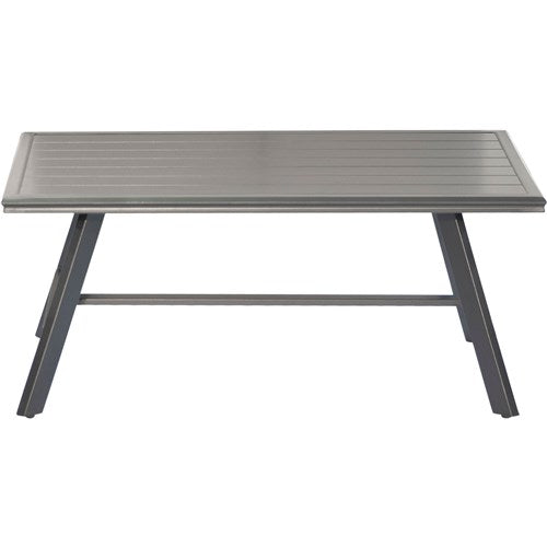 Hanover - Cortino 5pc: 4 Slat Back Club Chairs and Slat Cofffee Table - Cast Ash/Gunmetal-United Backyard