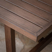 Hanover - Fairhope 7pc Dining Set: 6 Swivel Chairs and 74x40 Tressle Table - Tan-United Backyard