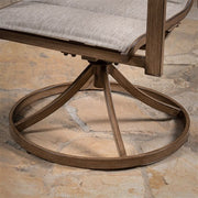 Hanover - Fairhope 7pc Dining Set: 6 Swivel Chairs and 74x40 Tressle Table - Tan-United Backyard