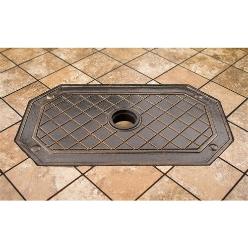 Hanover - Fontana 7pc: 6 Sling Swivel Rockers, 40x68" Tile Top Table - Tan Sling/Tile-United Backyard