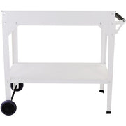 Hanover - Galvanized Steel Potting Bench Trolley 37"x22"x31" - White-United Backyard
