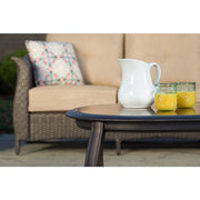 Hanover - Gramercy Woven Coffee Table with Glass Top-United Backyard