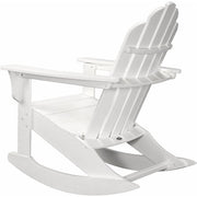 Hanover - Hanover All-Weather 3pc Rocking Chair Set: 2 Ad.Chairs, 19"x15" Table - White-United Backyard