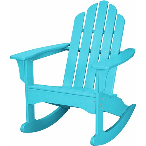 Hanover - Hanover All-Weather Adirondack Rocking Chair - Blue, Aruba-United Backyard
