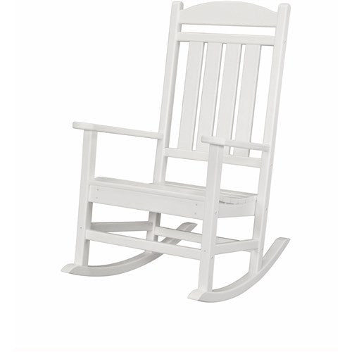 Hanover - Hanover All-Weather Pineapple Cay Porch Rocker - White-United Backyard