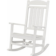 Hanover - Hanover All-Weather Porch Rocker Set: 2 Porch Rockers and Side Table - White-United Backyard