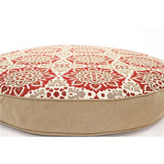 Hanover - Hanover Medalion Reversible Ottoman Cushion - Tan/Berry-United Backyard