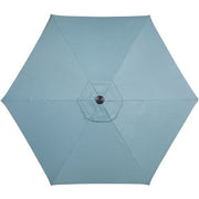 Hanover - Lavallette 5pc: 4 Swivel Dining Chairs, Square Glass Table, Umbrella & Base - Blue-United Backyard