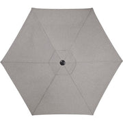 Hanover - Lavallette 5pc: 4 Swivel Dining Chairs, Square Glass Table, Umbrella & Base - Silver-United Backyard