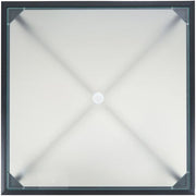 Hanover - Lavallette 5pc: 4 Swivel Dining Chairs, Square Glass Table, Umbrella & Base - Silver-United Backyard