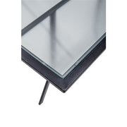 Hanover - Lavallette 7pc Dining Set: Glass Table, 6 Cushion Chairs, Umbrella/Base - Gray-United Backyard