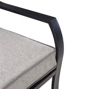 Hanover - Lavallette 7pc Dining Set: Glass Table, 6 Cushion Chairs, Umbrella/Base - Gray-United Backyard