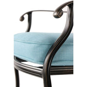 Hanover - Monaco 5pc: 4 Cush Dining Chairs, 51" Round Tile Top Table - Blue/Tile-United Backyard