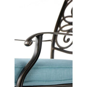 Hanover - Monaco 5pc: 4 Cush Sling Swivel Rockers, 51" Round Tile Top Table - Tan Sling/Tile-United Backyard