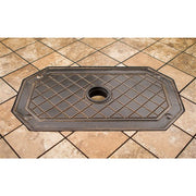 Hanover - Monaco 7pc: 4 Cush Dining Chairs, 2 Cush Swivel Chairs, 40x68" Tile Top Table - Tan/Tile-United Backyard