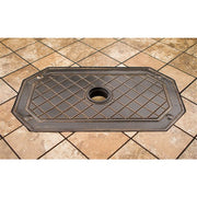 Hanover - Monaco 7pc: 6 Sling Swivel Rockers, 40x68" Tile Top Table - Tan/Tile-United Backyard