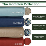 Hanover - Montclair 11' Umbrella - Chili Red/Brown-United Backyard