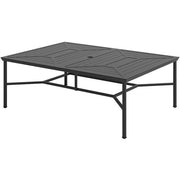 Hanover - Montclair 11pc: 10 Swivel Rockers, 60"x84" Rectangle Dining Table - Tan/Brown-United Backyard