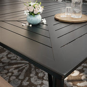 Hanover - Montclair 11pc: 10 Swivel Rockers, 60"x84" Rectangle Dining Table - Tan/Brown-United Backyard