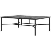 Hanover - Montclair 11pc: 10 Swivel Rockers, 60"x84" Table, Umbrella, Base - Chili Red/Brown-United Backyard