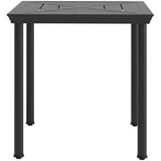 Hanover - Montclair 3pc: 2 Swivel Rockers, 27" Square Bistro Table - Ocean Blue/Brown-United Backyard