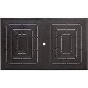 Hanover - Montclair 7pc: 6 Swivel Rockers, 40x66" Dining Table - Navy/Brown-United Backyard