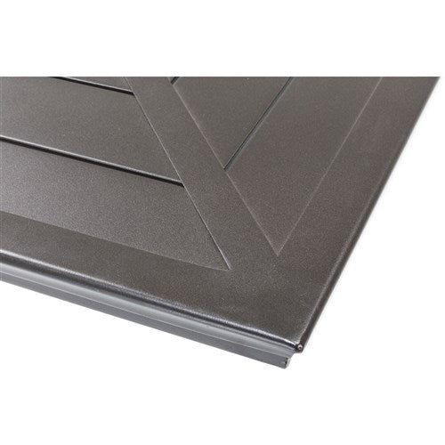 Hanover - Montclair 7pc: 6 Swivel Rockers, 40x66" Dining Table, Umbrella & Base - Chili Red/Brown-United Backyard