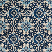 Hanover - Montclair 9pc: 8 Swivel Rockers, 42"x84" Dining Table, Umbrella, Base - Navy/Brown-United Backyard