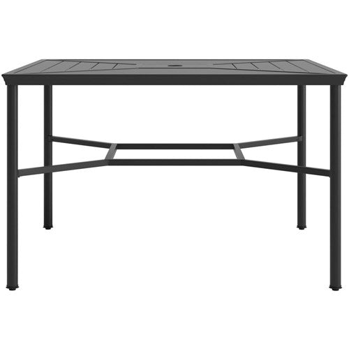 Hanover - Montclair 9pc High Dining: 8 Swivel Chairs, 60" Square High Table - Navy/Brown-United Backyard