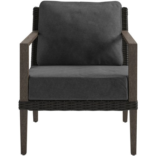 Hanover - Monterey 5pc Seating Set: 2 Arm Chairs, Sofa, Coffee Table, Side Table - Grey/Brown-United Backyard