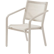 Hanover - Morrison 7pc Dining: 6 Sling Chairs and 66"x38" Slat Table - White/Multi-United Backyard
