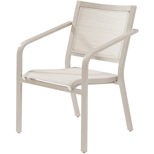 Hanover - Morrison 7pc Dining: 6 Sling Chairs and 66"x38" Slat Table - White/Multi-United Backyard