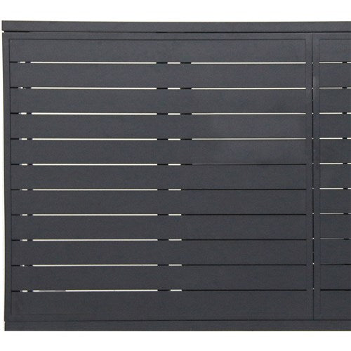 Hanover - Naples 7pc: 6 High Back Padded Sling Chairs, Aluminum Extension Table - Gray/Gray-United Backyard